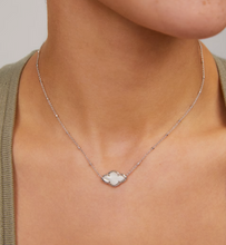 Load image into Gallery viewer, Kendra Scott Abbie Pendant Necklace Rhodium Ivory Mother of Pearl