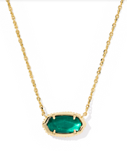 Load image into Gallery viewer, Kendra Scott Elisa Bow Pendant Necklace Gold Pine Illusion