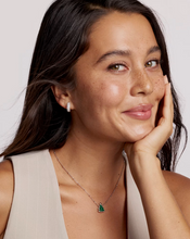 Load image into Gallery viewer, Kendra Scott Holiday Tree Pendant Necklace Rhodium Green Quartzite