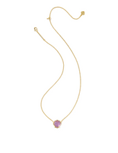 Load image into Gallery viewer, Kendra Scott Brynne Shell Necklace Gold Purple Iridescent Abalone Illusion
