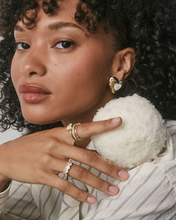 Load image into Gallery viewer, Kendra Scott Sasha Heart Stud Earrings Gold Ivory Mother of Pearl