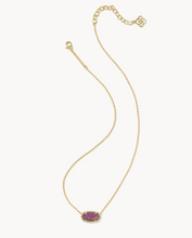 Load image into Gallery viewer, Kendra Scott Gold Necklace Dark Lavender Opal
