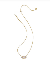 Load image into Gallery viewer, Kendra Scott Elisa Scallop Framed Huggie Earrings Gold Light Pink Iridescent Abalone