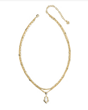 Load image into Gallery viewer, Kendra Scott Adriana Scallop Frame Multi Strand Necklace Mother of Pearl
