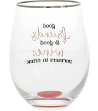Load image into Gallery viewer, Partner in Crime Gift Boxed Stemless Wine Glass