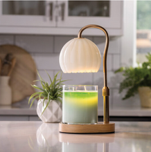 Load image into Gallery viewer, Milk Glass Candle Warmer Lamp