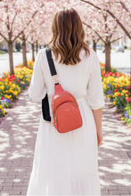 Load image into Gallery viewer, Vegan Leather Coral Sunset Sling