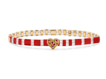 Load image into Gallery viewer, Pizza “pizza my heart” Morse Code Bracelet