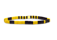 Load image into Gallery viewer, Game Day Yellow & Navy Morse Code Bracelet