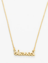 Load image into Gallery viewer, Sea La Vie Necklace Blessed Script Gold