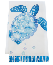 Load image into Gallery viewer, Coastal Sea Life Fish Tea Towel