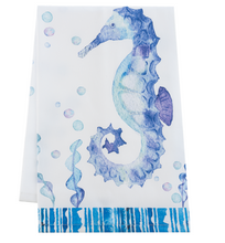 Load image into Gallery viewer, Coastal Sea Life Fish Tea Towel