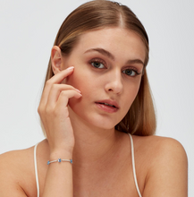 Load image into Gallery viewer, Sterling Silver Bracelet with Clear CZ and Sapphire by Brosway