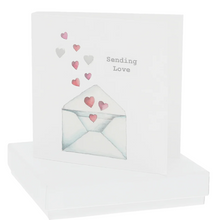 Load image into Gallery viewer, Sending Love Sterling Silver Heart Stud Earrings