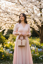 Load image into Gallery viewer, Serenity Straw Bucket Bag in Natural/Brown