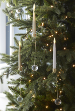 Load image into Gallery viewer, Set of 6 Glass Pendant Hanging Gold 6 Inch LED Candle Ornaments