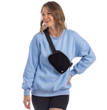 Load image into Gallery viewer, Black Sherpa Fanny Pack/ Belt Bag