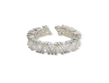 Load image into Gallery viewer, Silver CZ Adjustable Ring