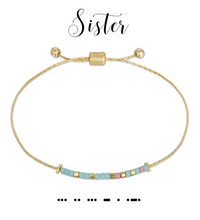 Load image into Gallery viewer, Sister Morse Code Bracelet