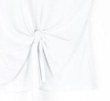 Load image into Gallery viewer, Sleeveless V-Neck Center Front Tie Top - White