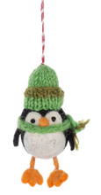 Load image into Gallery viewer, Whimsical Snowbird Wool Ornament