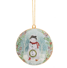 Load image into Gallery viewer, Holiday Metal Disc Ornaments
