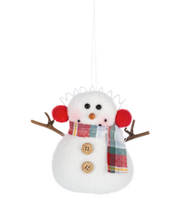 Load image into Gallery viewer, Stuffed Snowmen Ornaments