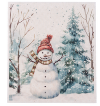 Load image into Gallery viewer, Snowman Reusable Dish Cloth 3 Styles