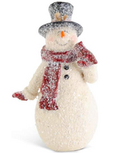 Load image into Gallery viewer, Vintage Glittered Snowmen Ornaments