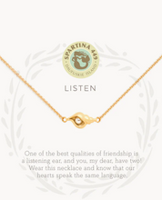 Load image into Gallery viewer, Spartina Sea La Vie Listen Necklace Gold