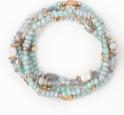 Load image into Gallery viewer, Stacked Beaded Stone Bracelet