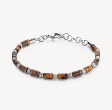 Load image into Gallery viewer, Stainless Steel Bracelet with Tiger's Eye by Brosway