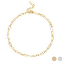 Load image into Gallery viewer, Stainless Steel Paperclip Anklet- Gold, Silver or Rose Gold