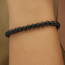 Load image into Gallery viewer, Stainless Steel Bracelet Black Enamel and Onyx Natural Stones by Brosway