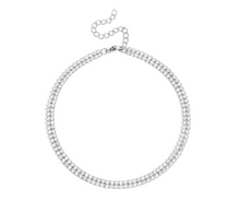 Load image into Gallery viewer, Stainless Steel Double Row Rhinestone Anklet