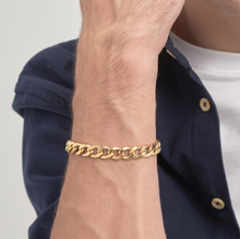 Load image into Gallery viewer, Men's Stainless Steel Gold Chain Bracelet by Brosway
