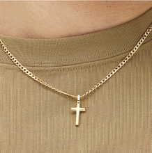 Load image into Gallery viewer, Stainless Steel Gold Necklace with Cross Shaped Pendant Long by Brosway