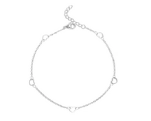 Load image into Gallery viewer, Stainless Steel Hearts Station Anklet