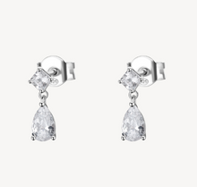 Load image into Gallery viewer, Sterling Silver Pendant Earrings with Clear CZ by Brosway