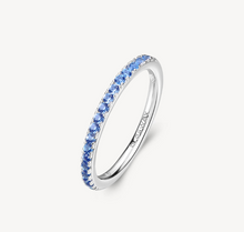 Load image into Gallery viewer, Sterling Silver Ring with Sapphire CZ by Brosway