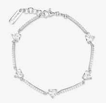Load image into Gallery viewer, Sterling Silver Semi-Stiff Bracelet with Clear CZ by Brosway