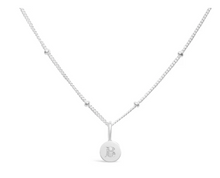 Load image into Gallery viewer, Love Letters - Mini Disk Initial Necklaces Silver