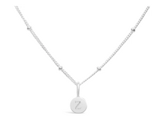 Load image into Gallery viewer, Love Letters - Mini Disk Initial Necklaces Silver