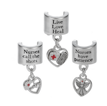 Load image into Gallery viewer, Stethoscope Nurse Charms on Card