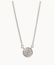 Load image into Gallery viewer, Spartina Silver Stronger/Pave Disk Necklace