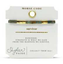 Load image into Gallery viewer, Survivor Tila Morse Code Bracelet