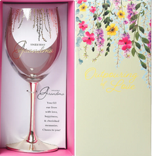 Load image into Gallery viewer, Sweetest Grandma - Gift Boxed 19oz Crystal Wine Glass