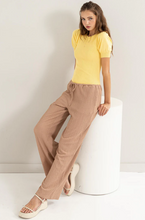 Load image into Gallery viewer, Tan Crinkle Drawstring Pants - FINAL SALE