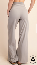 Load image into Gallery viewer, Taupe V Waist Wide Leg Yoga Pants - buttery soft