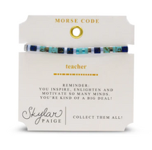 Load image into Gallery viewer, Teacher Tila Morse Code Bracelet